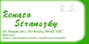 renato stranszky business card